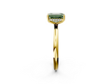 Yellow gold Fancy Green Emerald  Cut Solitaire Engagement Ring with Four-Prong Setting and Classic Band_22