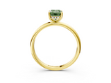 Yellow gold Fancy Green Emerald  Cut Solitaire Engagement Ring with Four-Prong Setting and Classic Band_23