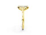 Yellow gold Fancy Green Emerald  Diamond Cluster Halo Solitaire with Four-Prong Setting_95