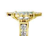 Yellow gold Fancy Green Emerald  Halo Diamond Engagement Ring with Split Shank and Four-Prong Setting_47
