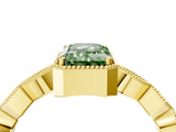 Yellow gold Fancy Green Emerald  Milgrain Marquise Diamond Twist Band Ring_67