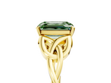 Yellow gold Fancy Green Emerald  Solitaire Celtic Knot Engagement Ring with Four-Prong Setting_63