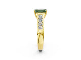 Yellow gold Fancy Green Emerald  Solitaire Channel-Set Diamond Engagement Ring with Four-Prong Setting_34