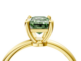 Yellow gold Fancy Green Emerald  Solitaire Diamond Ring with 4-Prong Setting on a Classic Band_7