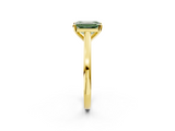 Yellow gold Fancy Green Emerald  Solitaire Diamond Ring with Four-Prong Setting and Classic Band_5