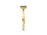 Yellow gold Fancy Green Emerald  Solitaire Diamond Ring with Four-Prong Setting on a Plain Band_22