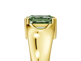 Yellow gold Fancy Green Emerald  Solitaire Diamond Ring with Six-Prong Cathedral Setting_37