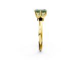 Yellow gold Fancy Green Emerald  Solitaire Diamond Ring with Six-Prong Setting on a Classic Band_5