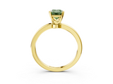 Yellow gold Fancy Green Emerald  Solitaire Diamond Ring with Six-Prong Setting on a Classic Band_6