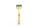 Yellow gold Fancy Green Emerald  Solitaire Diamond Ring with Split Shank and Four-Prong Setting_14