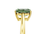 Yellow gold Fancy Green Emerald  Solitaire Diamond Ring with Split Shank and Four-Prong Setting_17