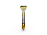 Yellow gold Fancy Green Emerald  Solitaire Pave Split Shank Engagement Ring with Six-Prong Setting_39