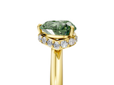 Yellow gold Fancy Green Heart  Brilliant Solitaire Engagement Ring with Six-Prong Setting and Classic Band_5