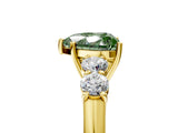 Yellow gold Fancy Green Heart  Cut Diamond Five-Stone Prong Set White Gold Ring_35