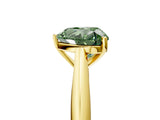 Yellow gold Fancy Green Heart Cut Diamond Solitaire Engagement Ring with Cathedral Setting and Four-Prong Mount_22