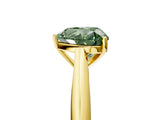 Yellow gold Fancy Green Heart Cut Diamond Solitaire Engagement Ring with Cathedral Setting and Four-Prong Mount_77