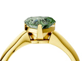 Yellow gold Fancy Green Heart Cut Diamond Solitaire Engagement Ring with Classic Band and Four-Prong Setting_21