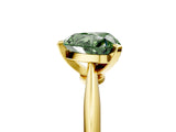 Yellow gold Fancy Green Heart Cut Diamond Solitaire Engagement Ring with Classic Band and Four-Prong Setting_22