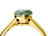 Yellow gold Fancy Green Heart Cut Diamond Solitaire Engagement Ring with Classic Band and Four-Prong Setting_28