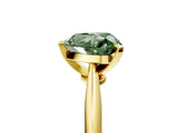 Yellow gold Fancy Green Heart Cut Diamond Solitaire Engagement Ring with Classic Band and Four-Prong Setting_29