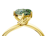 Yellow gold Fancy Green Heart Cut Diamond Solitaire Engagement Ring with Four-Prong Setting and Classic Band_24