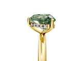 Yellow gold Fancy Green Heart  Cut Solitaire Engagement Ring with Four-Prong Setting and Classic Band_5