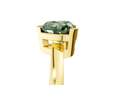 Yellow gold Fancy Green Heart  Cut Solitaire Ring with Four-Prong Setting and Classic Band_5