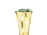 Yellow gold Fancy Green Heart Cut Solitaire Tension Set Diamond Ring with Split Shank Band_5