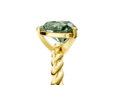 Yellow gold Fancy Green Heart  Cut Solitaire Twisted Band with Four-Prong Setting_39