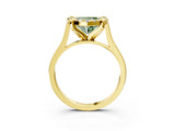 Yellow gold Fancy Green Heart  Diamond Cluster Halo Solitaire with Four-Prong Setting_26