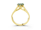 Yellow gold Fancy Green Heart  Solitaire Channel-Set Diamond Engagement Ring with Four-Prong Setting_32