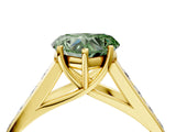 Yellow gold Fancy Green Heart  Solitaire Channel-Set Diamond Engagement Ring with Four-Prong Setting_33