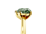 Yellow gold Fancy Green Heart  Solitaire Diamond Engagement Ring with Four-Prong Setting on a Classic Band_8
