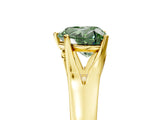 Yellow gold Fancy Green Heart  Solitaire Diamond Ring with Cathedral Band and Four-Prong Setting_34