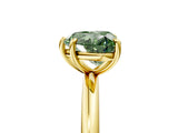 Yellow gold Fancy Green Heart  Solitaire Diamond Ring with Four-Prong Setting on a Plain Band_25