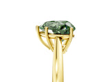 Yellow gold Fancy Green Heart  Solitaire Diamond Ring with Split Shank and Four-Prong Setting_17