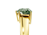 Yellow gold Fancy Green Heart  Solitaire Diamond Ring with Tapered Band and Four-Prong Setting_34