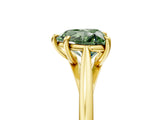 Yellow gold Fancy Green Heart  Solitaire Engagement Ring with Four-Prong Setting and Classic Band 5
