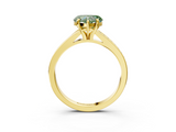 Yellow gold Fancy Green Heart  Solitaire Pavé Band with Four-Prong Setting_20
