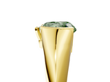 Yellow gold Fancy Green Heart  Solitaire Tension Set Diamond Ring_5
