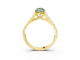 Yellow gold Fancy Green Marquise  Brilliant Channel-Set Solitaire Ring with Four-Prong Setting_23