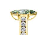 Yellow gold Fancy Green Marquise  Brilliant Channel-Set Solitaire Ring with Four-Prong Setting_25