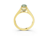 Yellow gold Fancy Green Marquise  Brilliant Cut Diamond Engagement Ring with Pavé Band and Four-Prong Setting_51