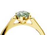 Yellow gold Fancy Green Marquise  Cut Channel Set Solitaire Engagement Ring with Four-Prong Setting_212