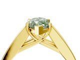 Yellow gold Fancy Green Marquise Cut Cut Channel Set Solitaire Ring with Four-Prong Setting_4