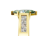Yellow gold Fancy Green Marquise Cut Cut Channel Set Solitaire Ring with Four-Prong Setting_5