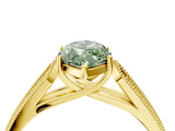 Yellow gold Fancy Green Marquise Cut Cut Pave Split Shank Engagement Ring with Four-Prong Setting_4