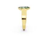 Yellow gold Fancy Green Marquise Cut Diamond Channel Set Solitaire Ring with Four-Prong Setting_38