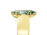 Yellow gold Fancy Green Marquise Cut Diamond Channel Set Solitaire Ring with Four-Prong Setting_41