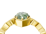 Yellow gold Fancy Green Marquise  Cut Diamond Milgrain Marquise Band with Prong Setting_7